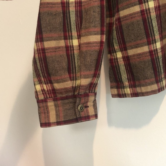 Christopher & Banks Vintage flannel zip up shirt jacket women’s medium - Picture 4 of 6